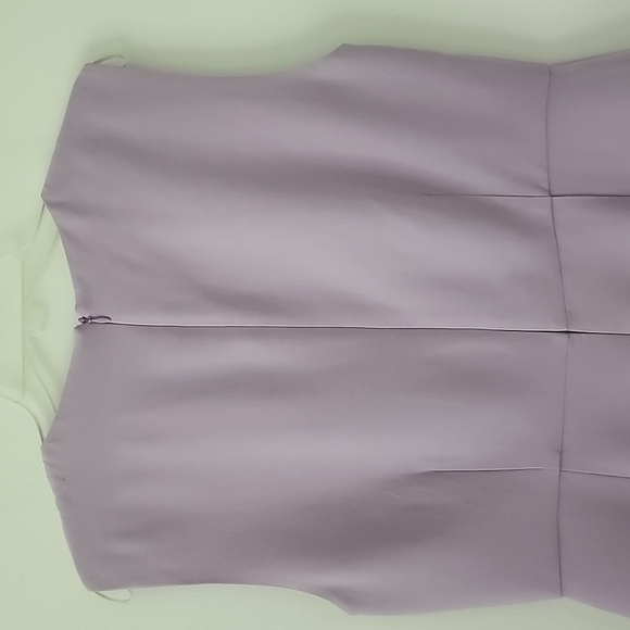 Roland Mouret Elegant Wool and Silk Lavender Sleeveless Sheath Midi Dress Sz 10 - Picture 11 of 16